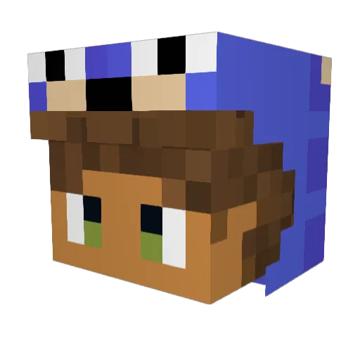 TIngTlng Minecraft avatar head, 3D render