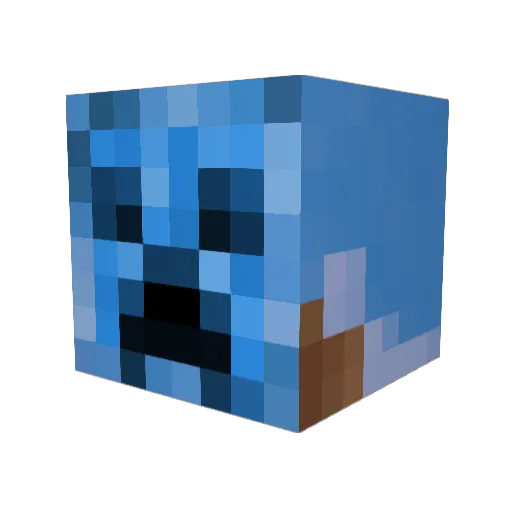 TJ15KC Minecraft avatar head, 3D render