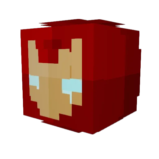 TJ2001S Minecraft avatar head, 3D render