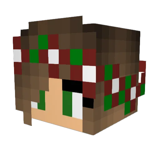 TJ2354 Minecraft avatar head, 3D render