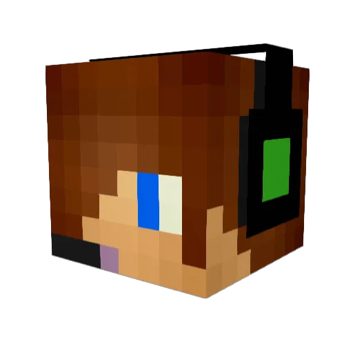 TJ281 Minecraft avatar head, 3D render