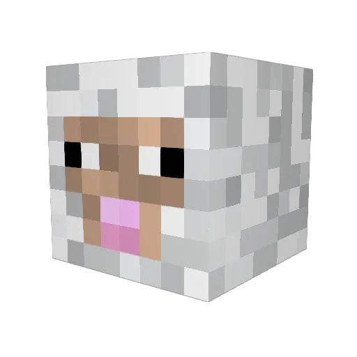 TJ285 Minecraft avatar head, 3D render