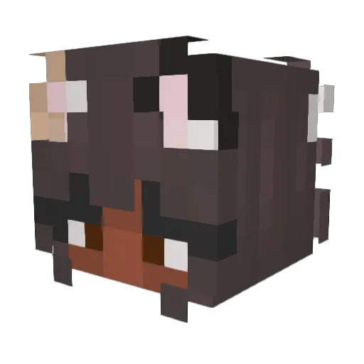 TJ318 Minecraft avatar head, 3D render