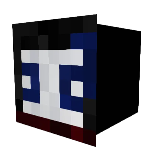 TJBU Minecraft avatar head, 3D render