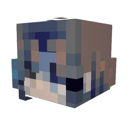 TJJ7611 Minecraft avatar head, 3D render