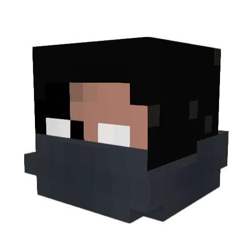 TJMN Minecraft avatar head, 3D render