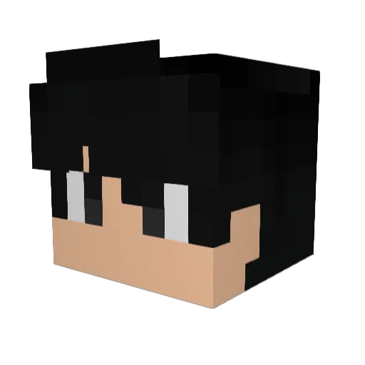 TJP0630 Minecraft avatar head, 3D render