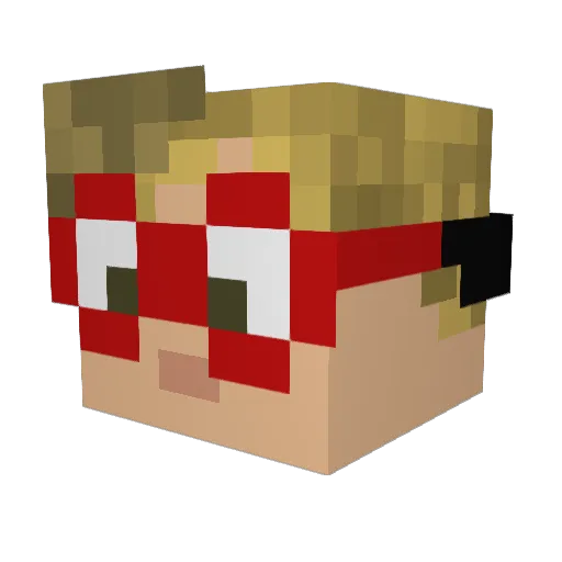 TJPPotato9 Minecraft avatar head, 3D render