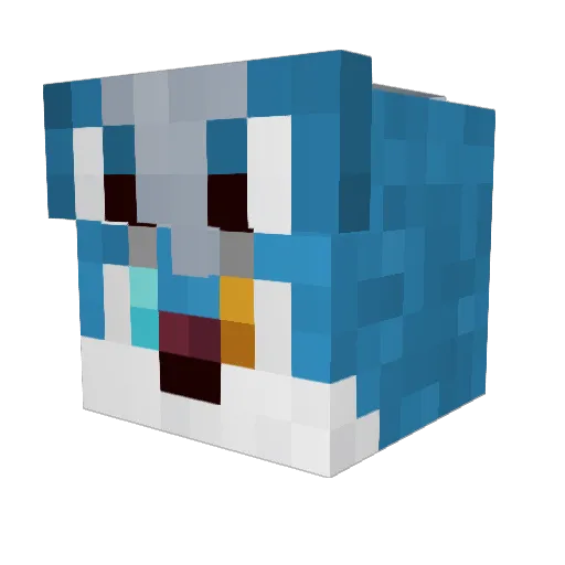 TJWo_olf Minecraft avatar head, 3D render
