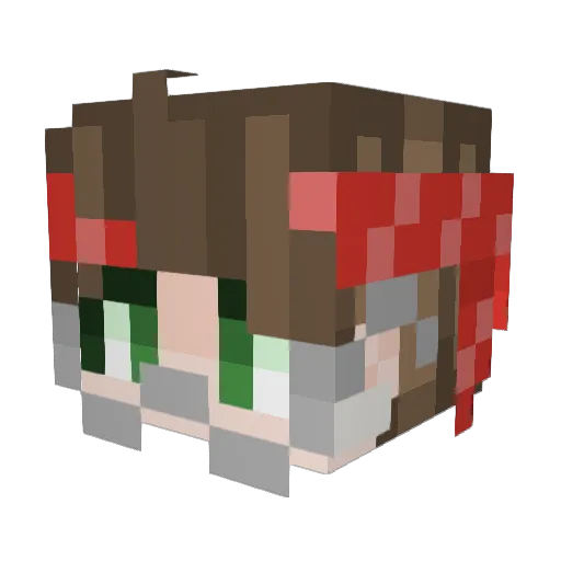 TJWolf_999 Minecraft avatar head, 3D render