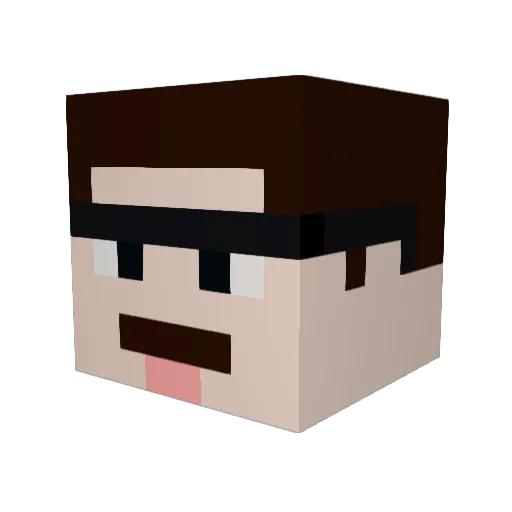TJZOSLI Minecraft avatar head, 3D render