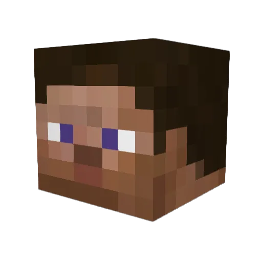 TJ_CORE Minecraft avatar head, 3D render