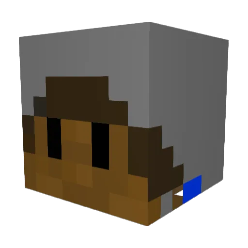 TJbillionaire Minecraft avatar head, 3D render