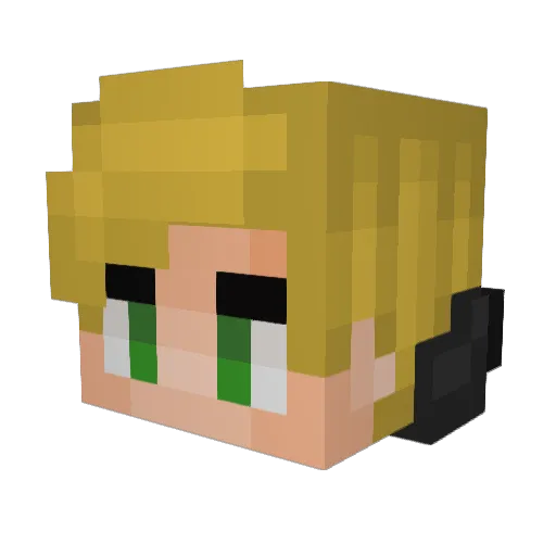 TJeye Minecraft avatar head, 3D render