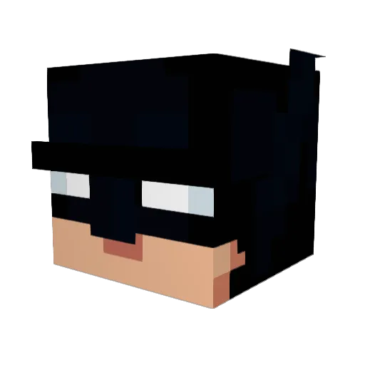TJfym Minecraft avatar head, 3D render