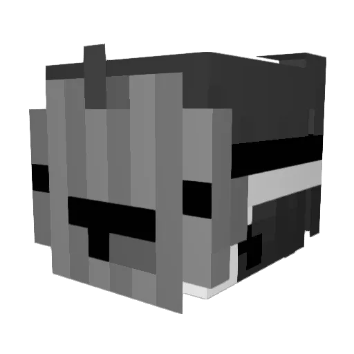 TK1k Minecraft avatar head, 3D render