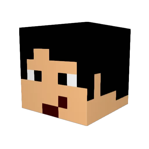 TKGMKY Minecraft avatar head, 3D render