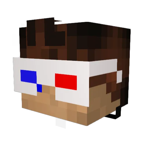 TKLEBON Minecraft avatar head, 3D render