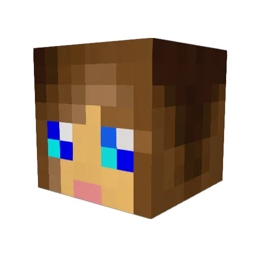 TKLG Minecraft avatar head, 3D render