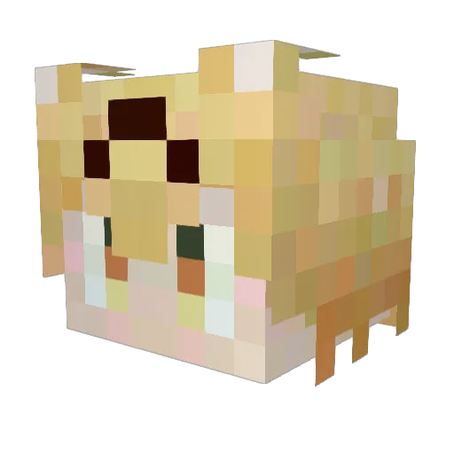 TKMTKH Minecraft avatar head, 3D render