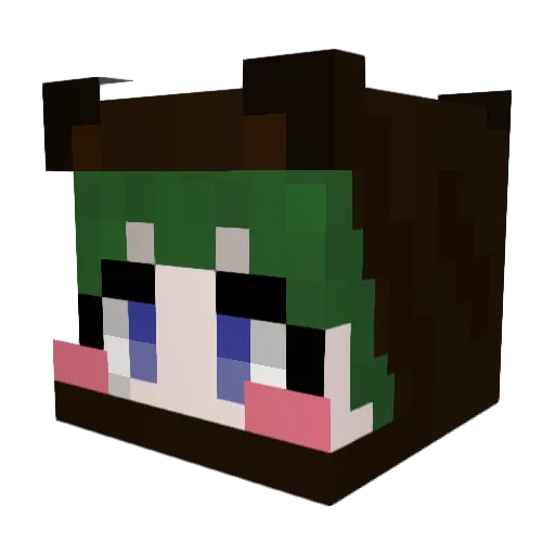 TKTTT Minecraft avatar head, 3D render