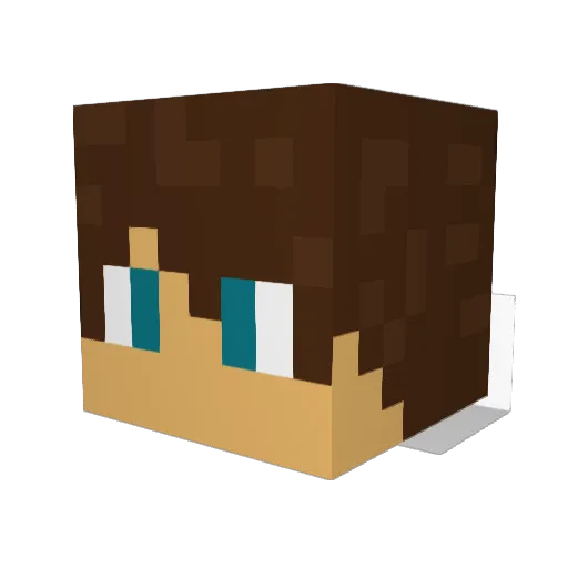 TKThunderYT Minecraft avatar head, 3D render