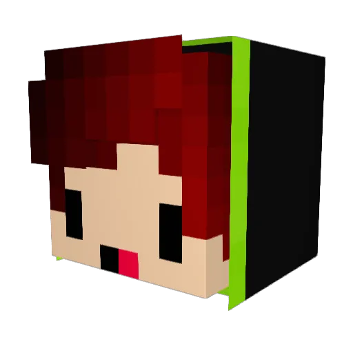 TKXP Minecraft avatar head, 3D render