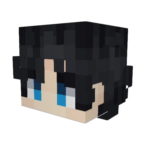 TK_808 Minecraft avatar head, 3D render