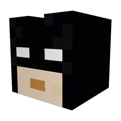 TK_Pass Minecraft avatar head, 3D render