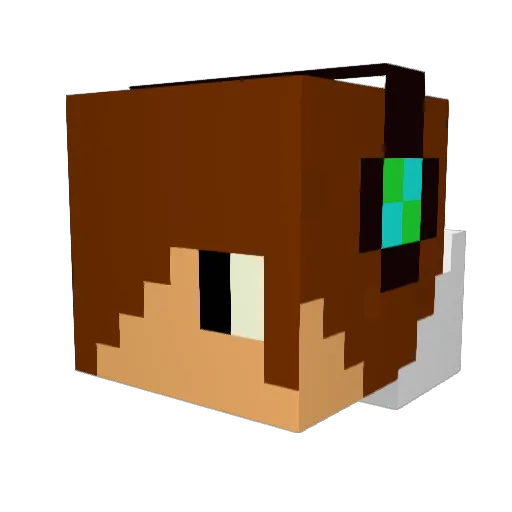 TK_PoLarBear Minecraft avatar head, 3D render