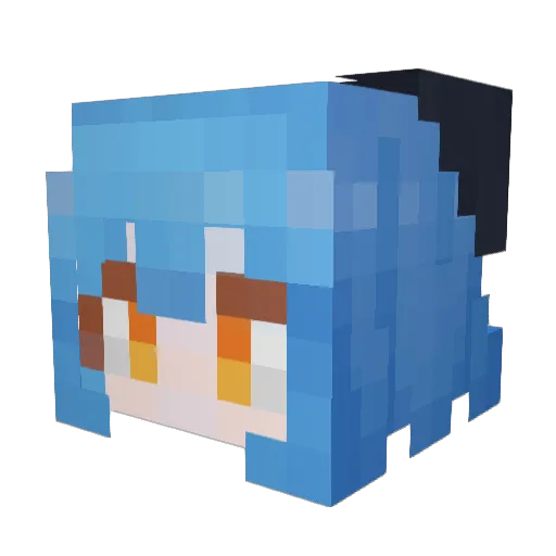 TK_R4in Minecraft avatar head, 3D render