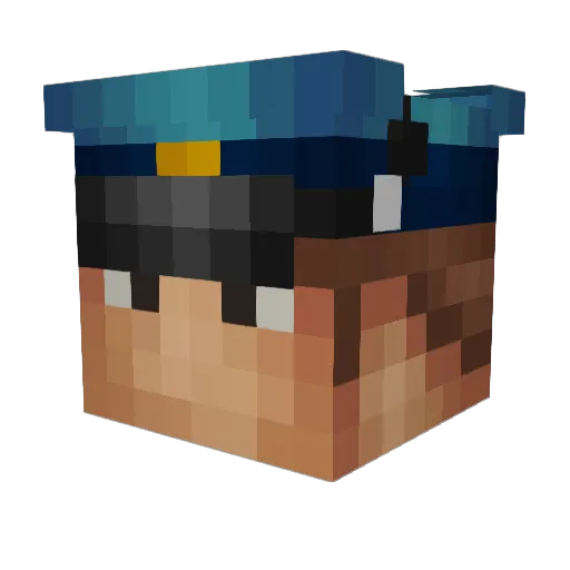 TK_Trooper Minecraft avatar head, 3D render