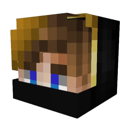 TK_alcatraz Minecraft avatar head, 3D render