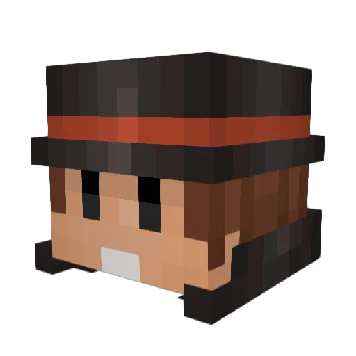 TKipani Minecraft avatar head, 3D render