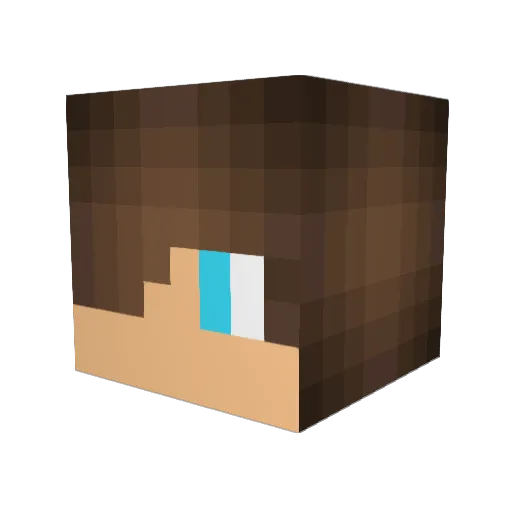 TKron Minecraft avatar head, 3D render