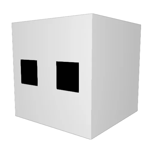 TL94 Minecraft avatar head, 3D render