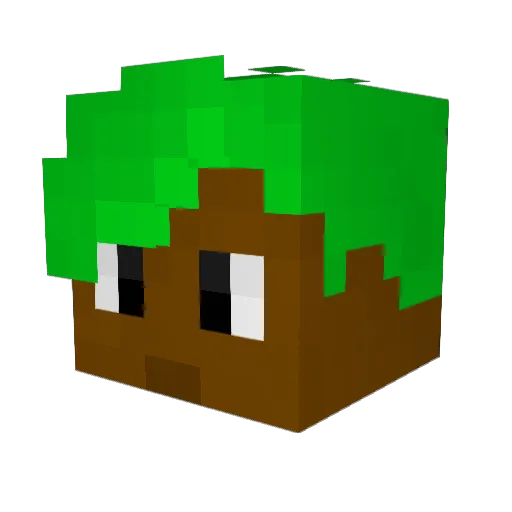 TLANDER Minecraft avatar head, 3D render