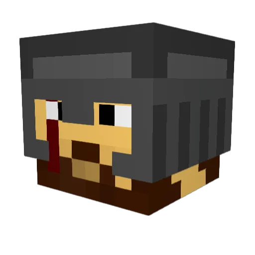 TLBear Minecraft avatar head, 3D render