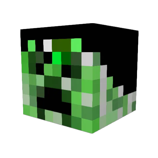 TLC1317 Minecraft avatar head, 3D render