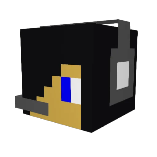 TLCwick Minecraft avatar head, 3D render