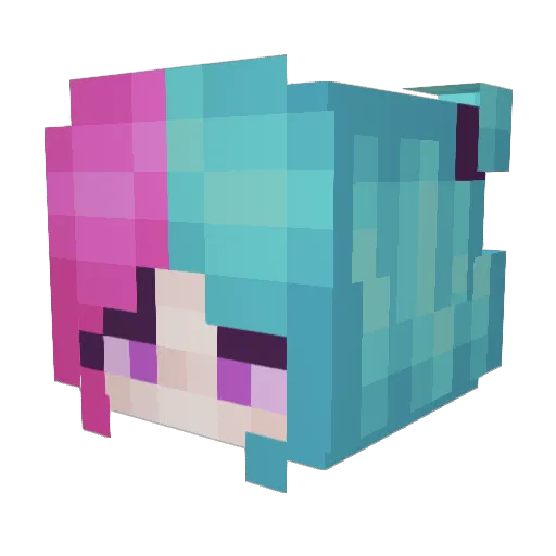 TLKKnitting Minecraft avatar head, 3D render