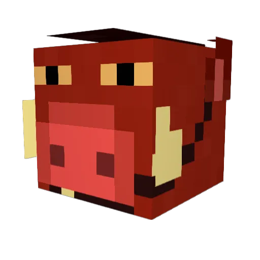 TLK_PUMBA Minecraft avatar head, 3D render