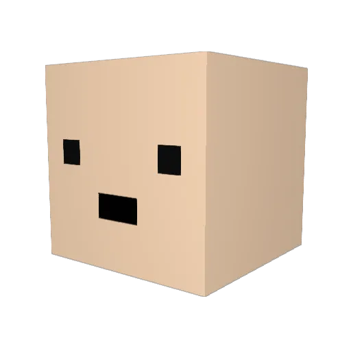 TLS24 Minecraft avatar head, 3D render