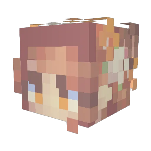 TLochNessMonster Minecraft avatar head, 3D render