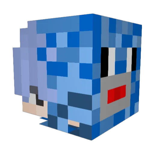 TM0320 Minecraft avatar head, 3D render