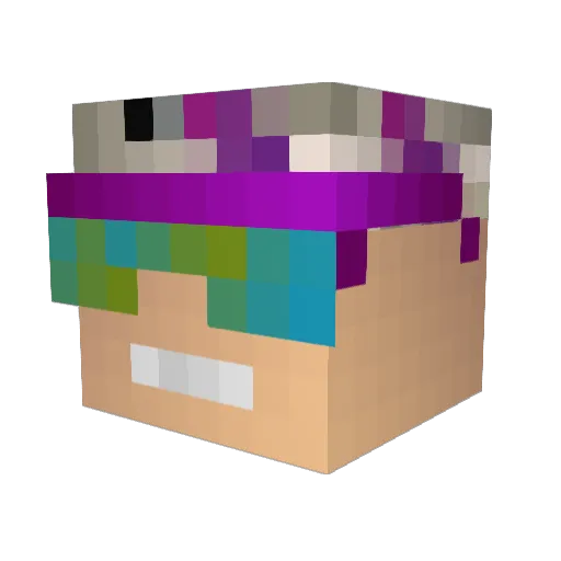 TM212 Minecraft avatar head, 3D render