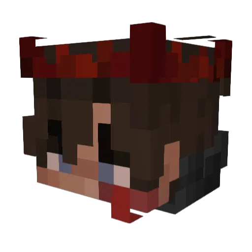 TMFW0LFMAN Minecraft avatar head, 3D render