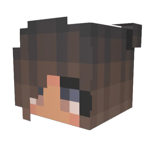 TMG1208 Minecraft avatar head, 3D render