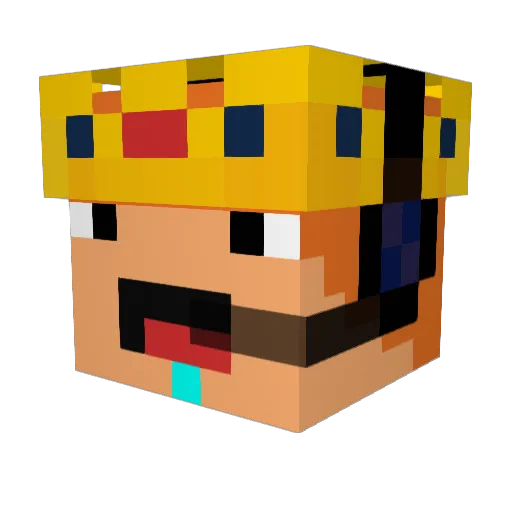 TMGasperSM Minecraft avatar head, 3D render