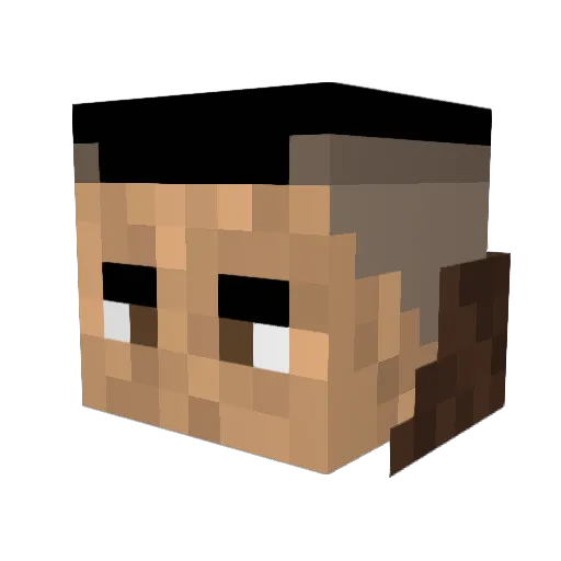 TML11 Minecraft avatar head, 3D render